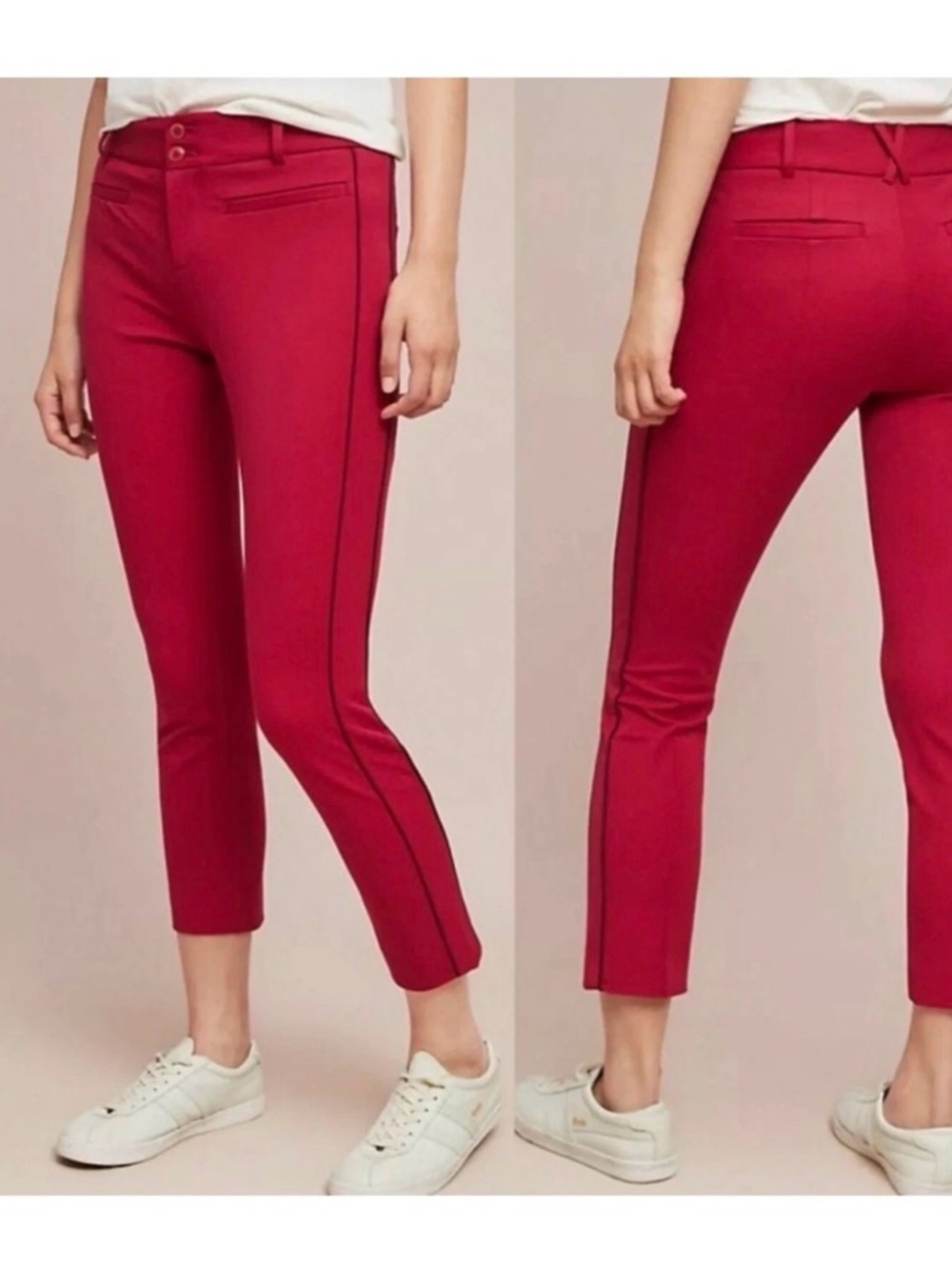 Anthropologie the essential slim Deep Berry Skinny Jeans